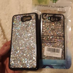 Set of 2 New Shifting Glitter Galaxy J7 Cases